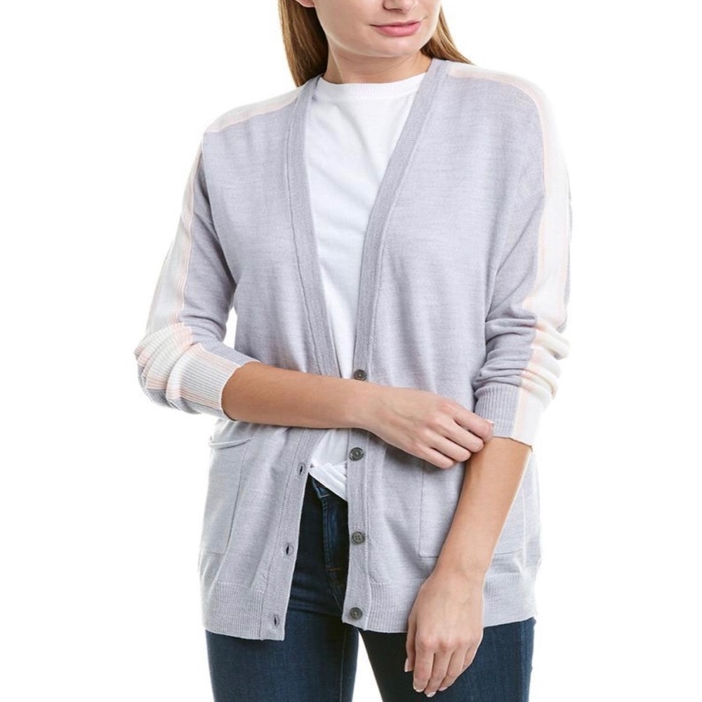 ATM Womens Size Small Schoolboy Wool Cardigan